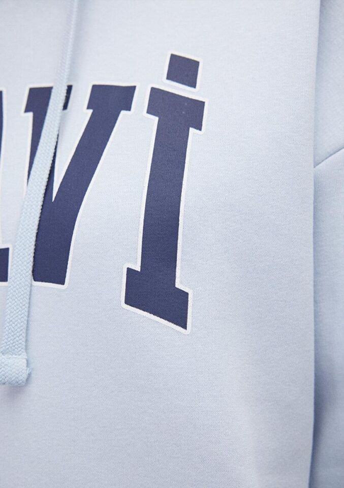 MAVİ KADIN MAVİ LOGO KAPÜŞONLU SWEATSHIRT Uçuk Mavi 1600361-70717