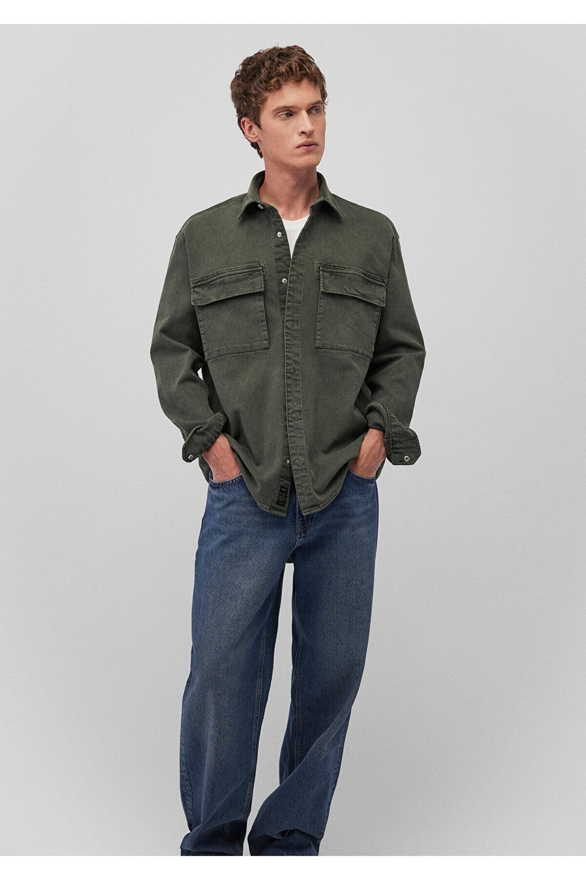 MAVİ ERKEK CEPLİ GÖMLEK Asker Yeşili 0211260-80684