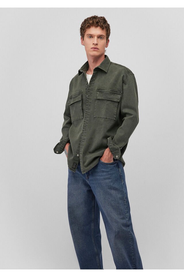 MAVİ ERKEK CEPLİ GÖMLEK Asker Yeşili 0211260-80684
