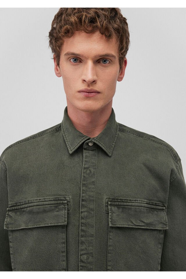 MAVİ ERKEK CEPLİ GÖMLEK Asker Yeşili 0211260-80684