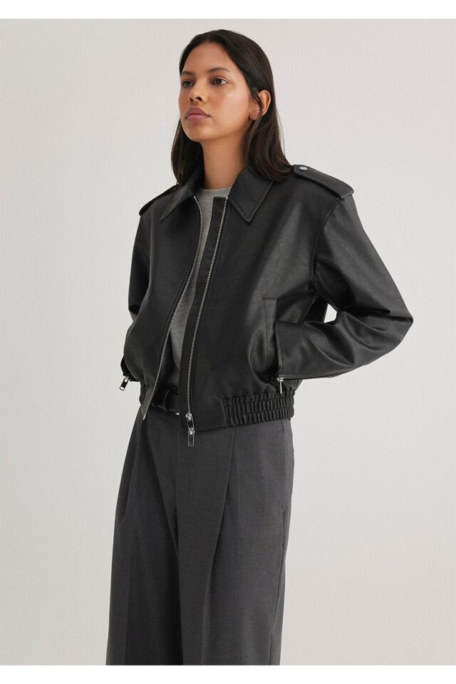 MAVİ KADIN KADIN PU CEKET Siyah 1110613-900