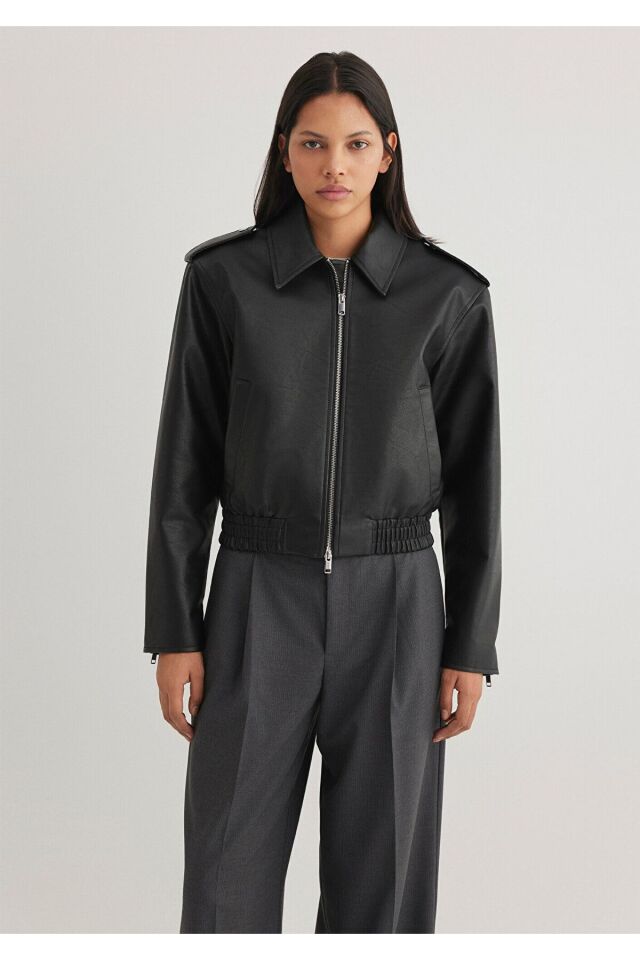 MAVİ KADIN KADIN PU CEKET Siyah 1110613-900