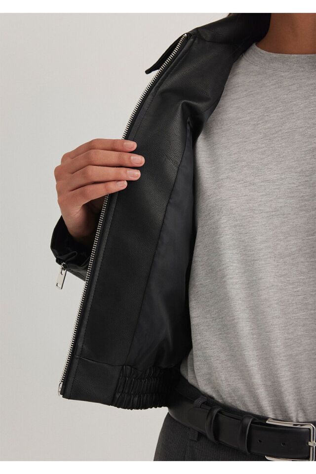 MAVİ KADIN KADIN PU CEKET Siyah 1110613-900