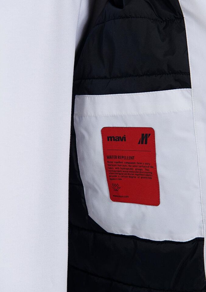 MAVİ ERKEK KAPÜŞONLU CEKET Beyaz 0110319-620 BEYAZ - L