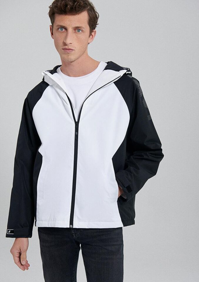 MAVİ ERKEK KAPÜŞONLU CEKET Beyaz 0110319-620 BEYAZ - M