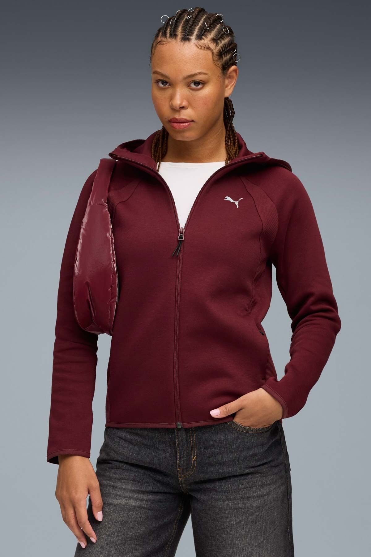 PUMA KADIN CEKET EVOSTRIPE FULL-ZİP HOODİE 68814196