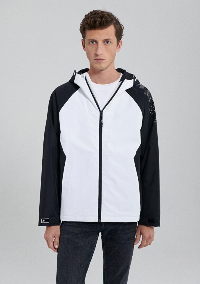 MAVİ ERKEK KAPÜŞONLU CEKET Beyaz 0110319-620 BEYAZ - S