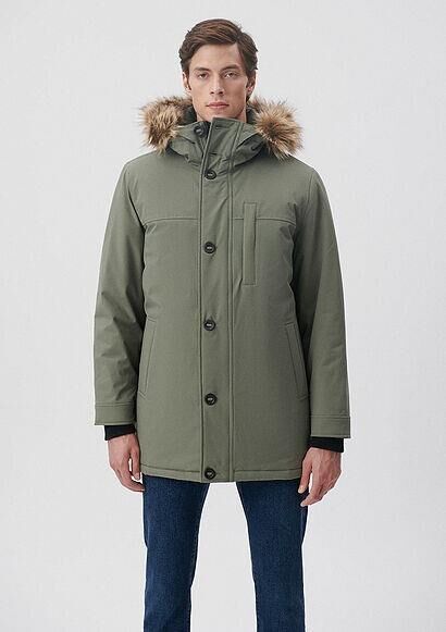 MAVİ ERKEK KAPÜŞONLU PARKA  Soluk Koyu Yeşil 010463-85485