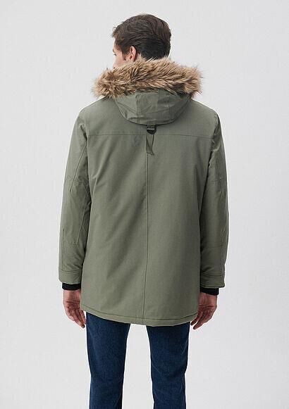 MAVİ ERKEK KAPÜŞONLU PARKA  Soluk Koyu Yeşil 010463-85485