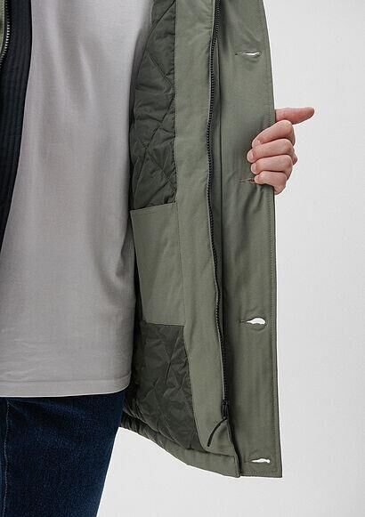 MAVİ ERKEK KAPÜŞONLU PARKA  Soluk Koyu Yeşil 010463-85485