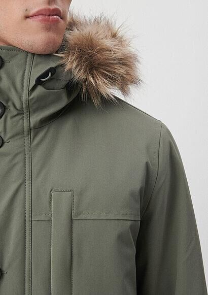 MAVİ ERKEK KAPÜŞONLU PARKA  Soluk Koyu Yeşil 010463-85485