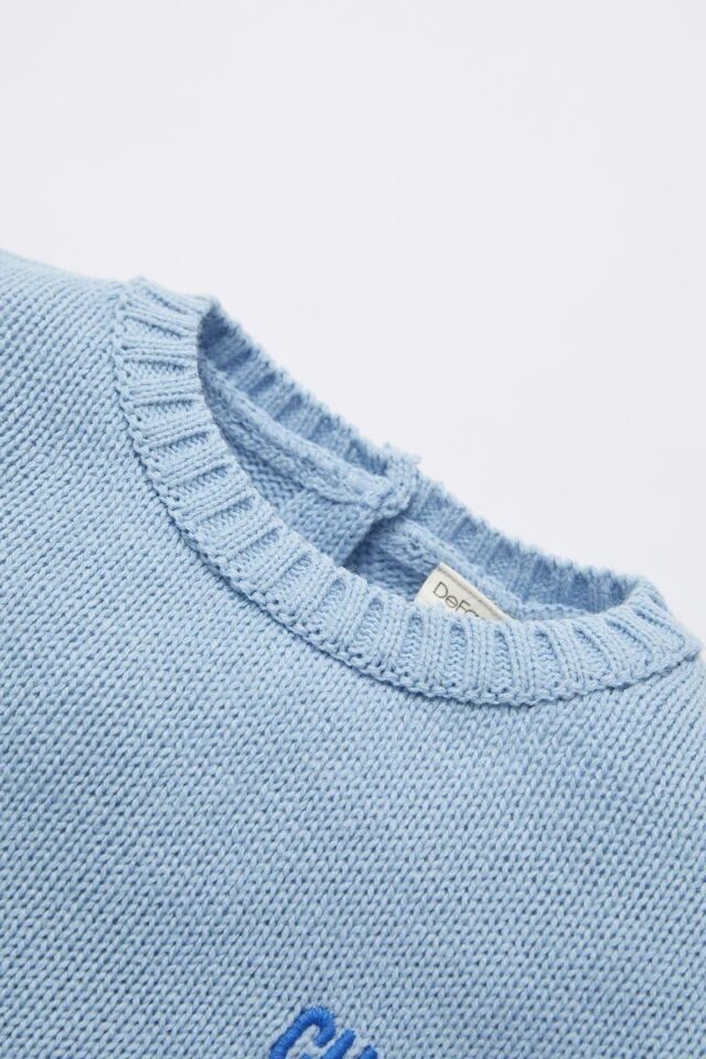 DEFACTO ERKEK BEBEK SLOGAN BASKILI REGULAR FİT BİSİKLET YAKA KAZAK X5293A2