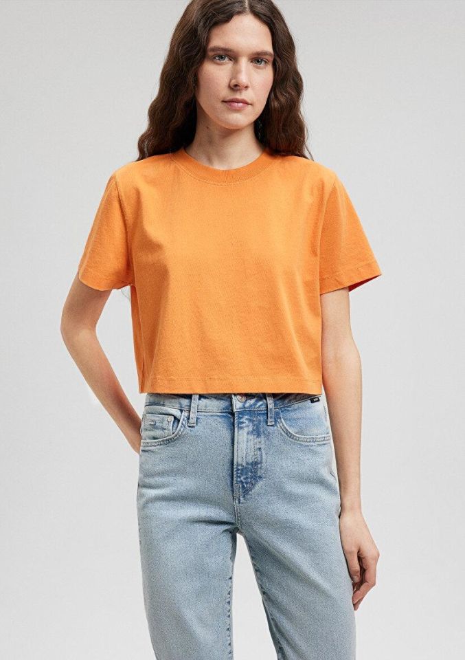 MAVİ KADIN KISA KOL CROP TİŞÖRT Orange Ochre 1611644-71414