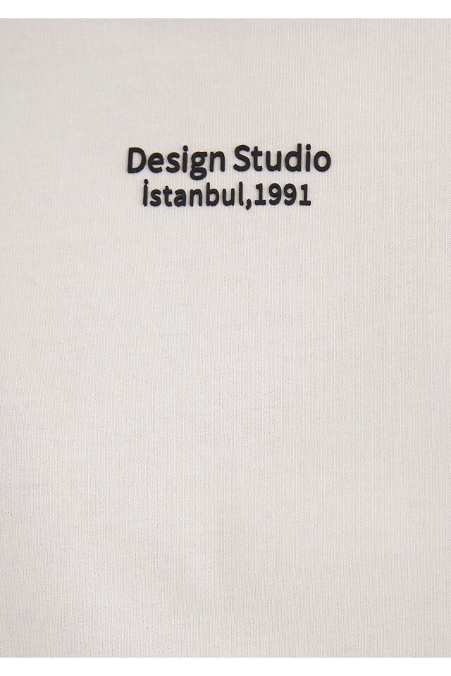 MAVİ KADIN KISA KOLLU MODELLİ PENYE Kırık Beyaz 1612911-70057