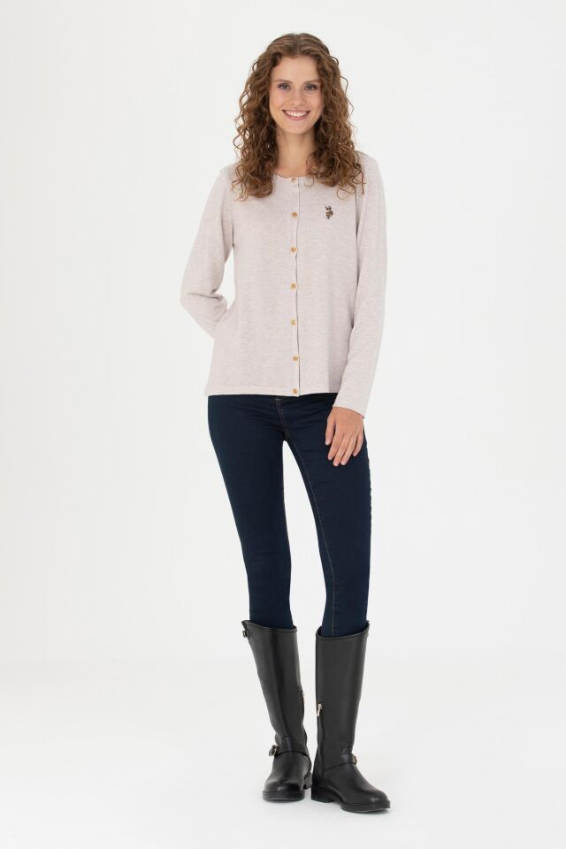 U.S. POLO ASSN. BAYAN TRİKO HİRKA G082SZ0TH-000-1629747 TAŞ MELANJ - XL