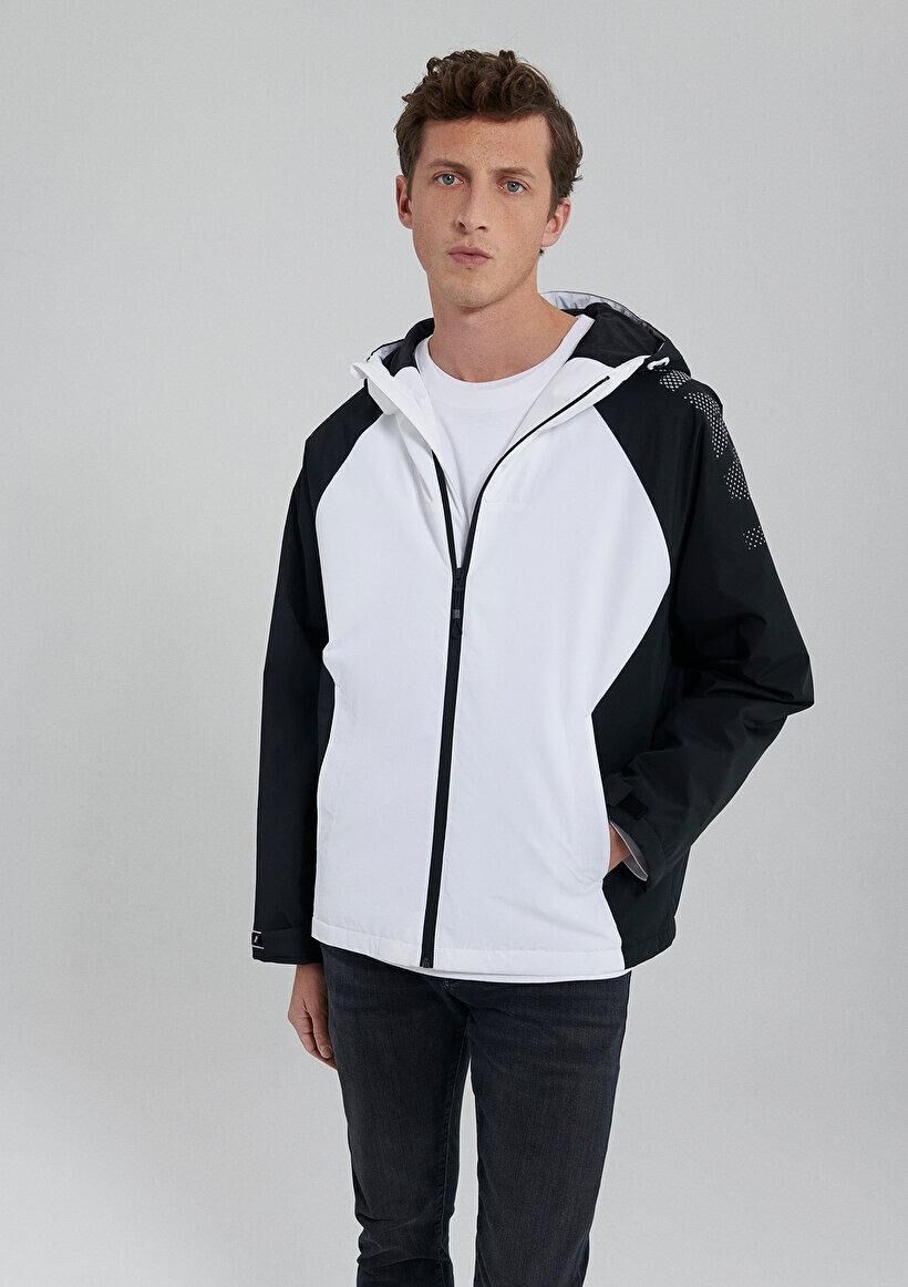 MAVİ ERKEK KAPÜŞONLU CEKET Beyaz 0110319-620 BEYAZ - XS