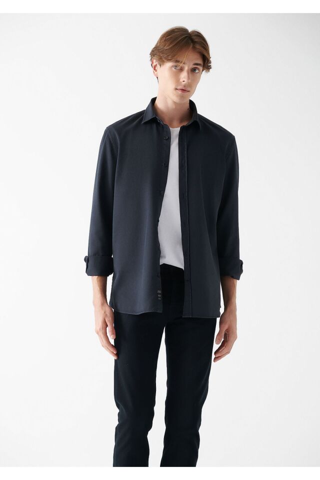 MAVİ ERKEK UZUN KOL GÖMLEK Oniks Siyah 0210412-83079