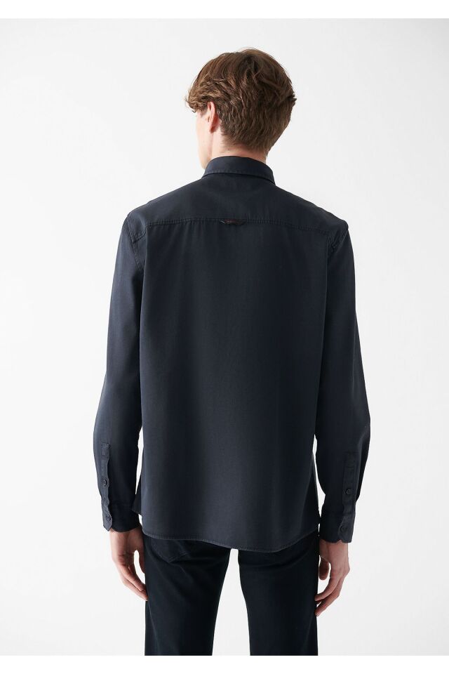 MAVİ ERKEK UZUN KOL GÖMLEK Oniks Siyah 0210412-83079
