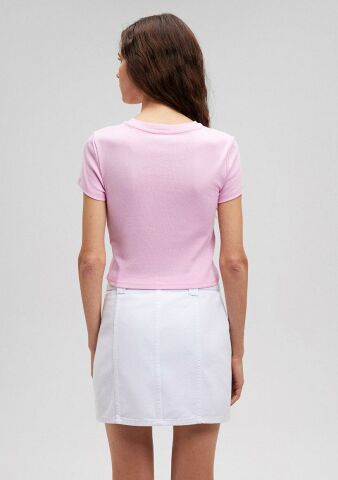 MAVİ KADIN YUVARLAK YAKA BASIC TİŞÖRT Lilac Sachet 1600814-71117