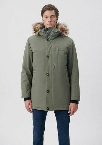 MAVİ ERKEK KAPÜŞONLU PARKA  Soluk Koyu Yeşil 010463-85485 YEŞİL - XL