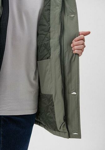 MAVİ ERKEK KAPÜŞONLU PARKA  Soluk Koyu Yeşil 010463-85485 YEŞİL - XL
