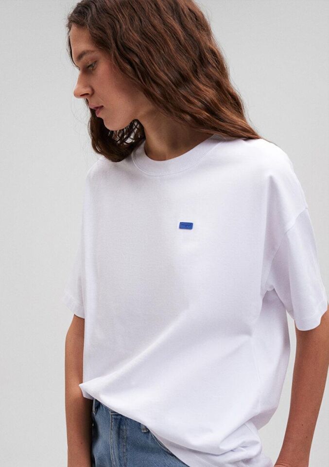 MAVİ KADIN KISA KOLLU PENYE UST  Beyaz 1612188-620