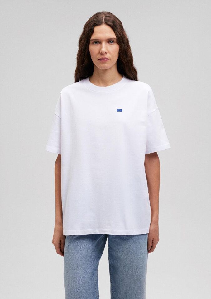 MAVİ KADIN KISA KOLLU PENYE UST  Beyaz 1612188-620