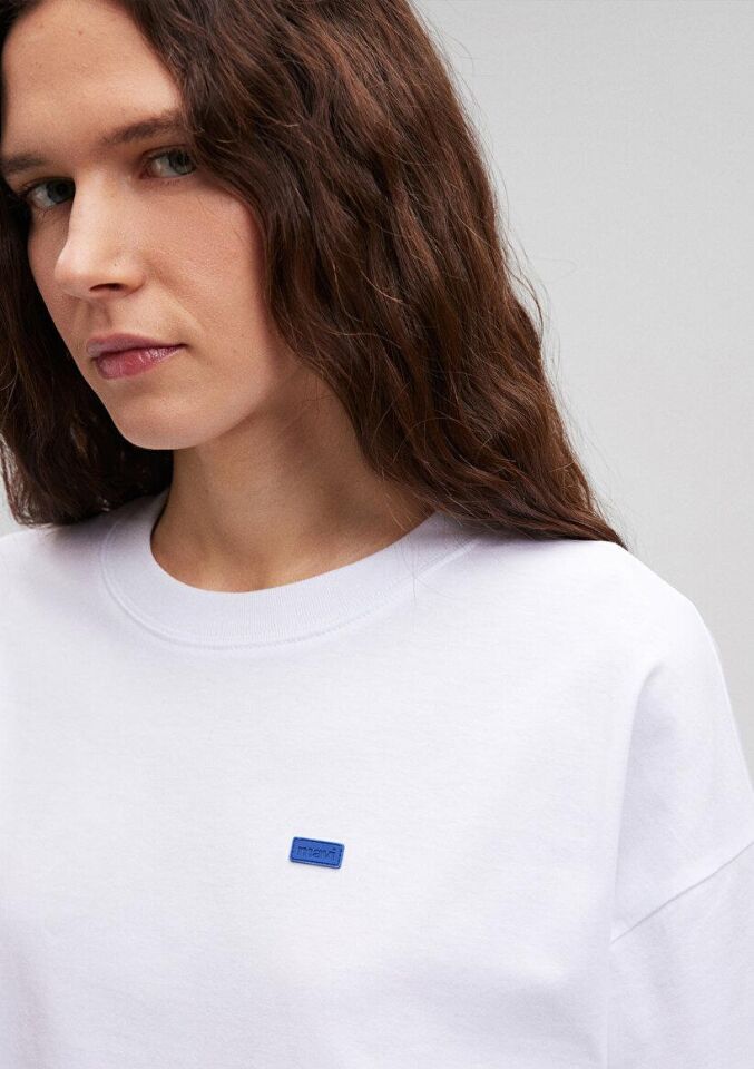 MAVİ KADIN KISA KOLLU PENYE UST  Beyaz 1612188-620