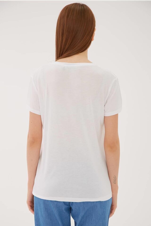 FASHION FRIENDS KADIN BASKILI T-SHİRT 23Y-TST0230K1