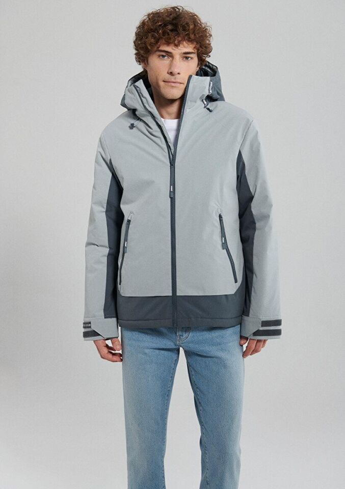 MAVİ ERKEK KAPÜŞONLU CEKET  Koyu Deniz Mavi 0110329-80776 LACİVERT - L