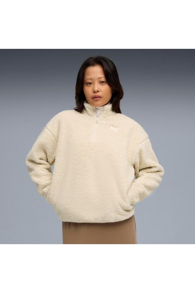 PUMA KADIN SWEATSHİRT ESS ELEVATED HALF-ZİP CREW 68811187