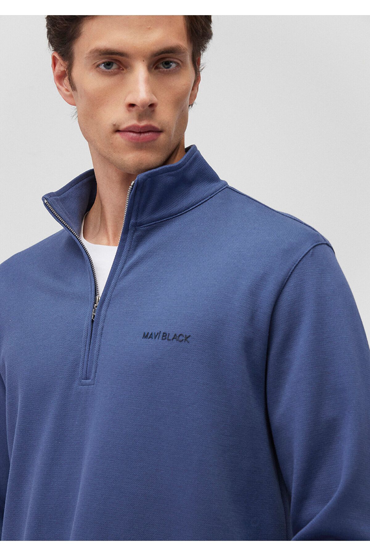 MAVİ ERKEK YARIM FERMUARLI SWEATSHIRT OCEANA 0S10252-87737