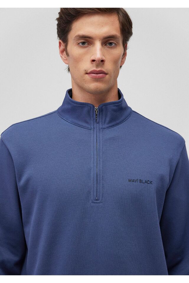 MAVİ ERKEK YARIM FERMUARLI SWEATSHIRT OCEANA 0S10252-87737