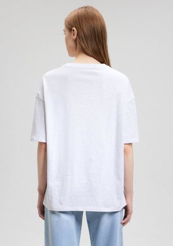 MAVİ KADIN MAVİ JEANS BASKILI TİŞÖRT Light Grey Mel 1612415-87033