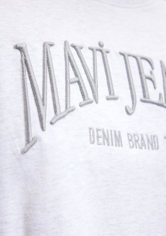 MAVİ KADIN MAVİ JEANS BASKILI TİŞÖRT Light Grey Mel 1612415-87033