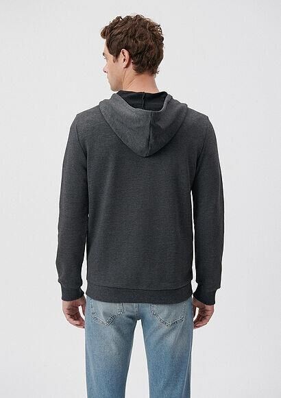 MAVİ ERKEK FERMUARLI SWEATSHIRT  Koyu Gri Melanj 065582-29758