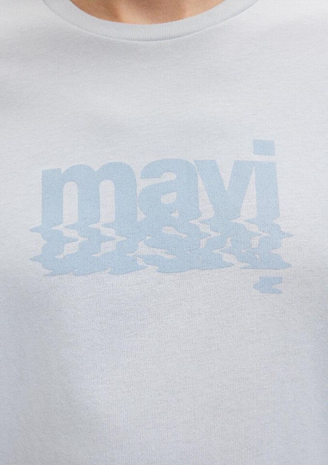 MAVİ ERKEK MAVİ BASKILI TİŞÖRT Pearl Blue 0612000-70802