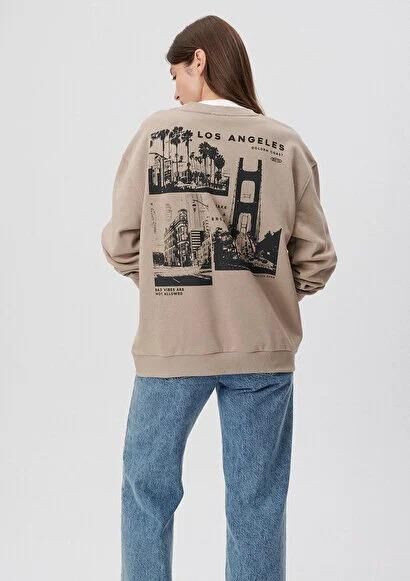 MAVİ KADIN BİSİKLET YAKA SWEATSHIRT Ay Taşı Bej 1S10019-70364