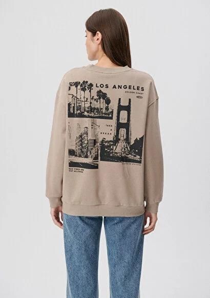 MAVİ KADIN BİSİKLET YAKA SWEATSHIRT Ay Taşı Bej 1S10019-70364