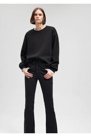 MAVİ KADIN BİSİKLET YAKA SWEATSHIRT Siyah 1610198-900