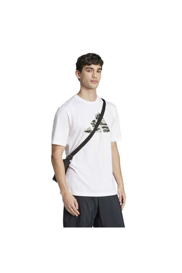 ADİDAS ERKEK GÜNLÜK TSHIRT M C CAMO LOGO T JI6770 S - BEYAZ