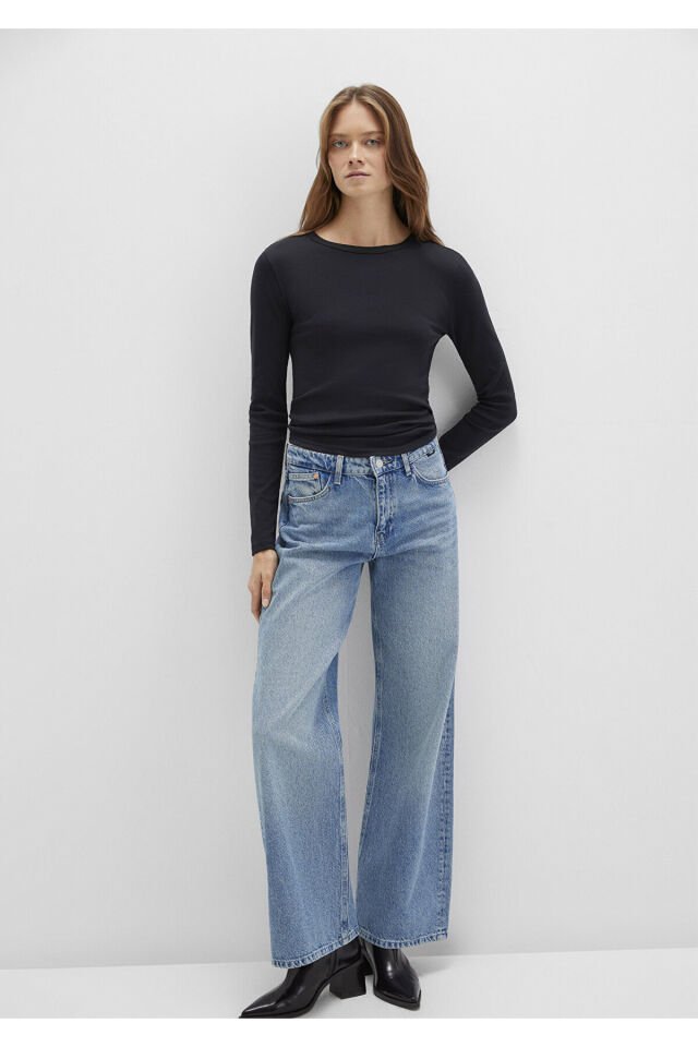 MAVİ KADIN UZUN KOLLU BASIC Siyah 1613619-900