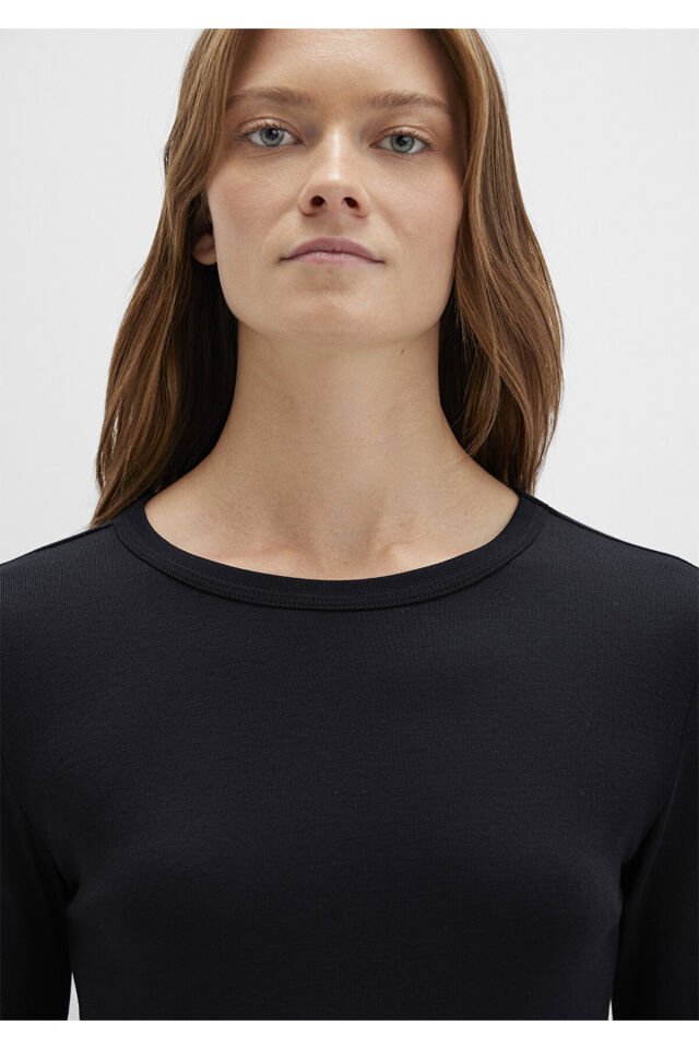 MAVİ KADIN UZUN KOLLU BASIC Siyah 1613619-900