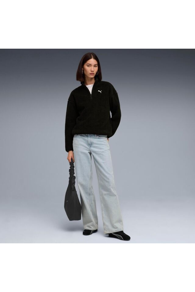 PUMA KADIN SWEATSHİRT ESS ELEVATED HALF-ZİP CREW 68811101