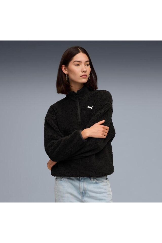 PUMA KADIN SWEATSHİRT ESS ELEVATED HALF-ZİP CREW 68811101
