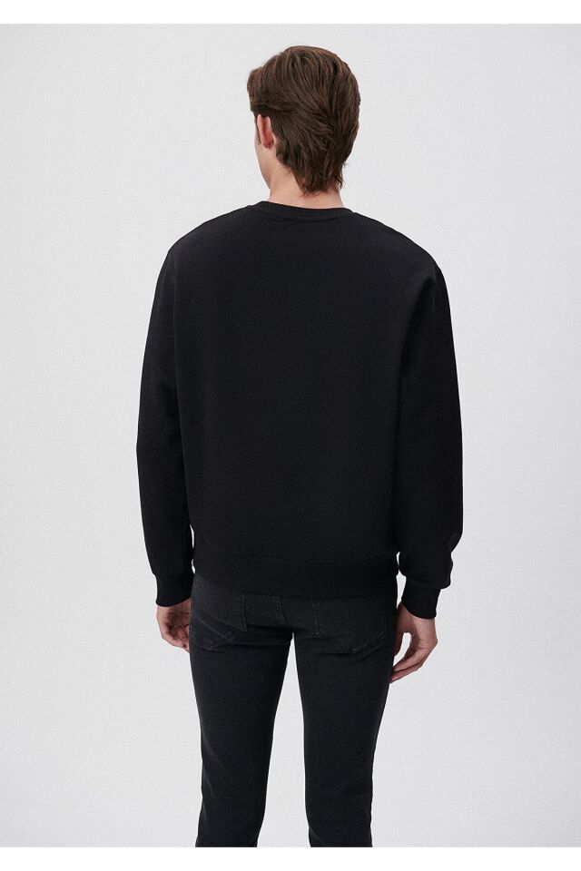 MAVİ ERKEK BİSİKLET YAKA SWEATSHIRT JET BLACK 0S10006-27827