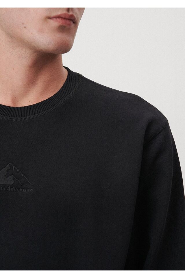 MAVİ ERKEK BİSİKLET YAKA SWEATSHIRT JET BLACK 0S10006-27827