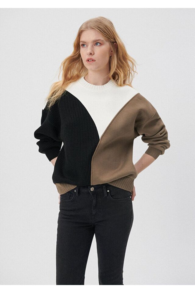 MAVİ KADIN BİSİKLET YAKA SWEATSHIRT Hindistan Ceviz 1S10018-80194