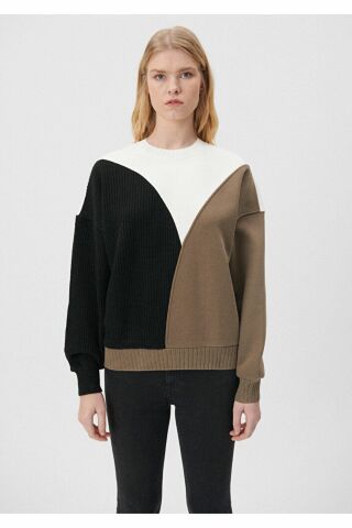 MAVİ KADIN BİSİKLET YAKA SWEATSHIRT Hindistan Ceviz 1S10018-80194