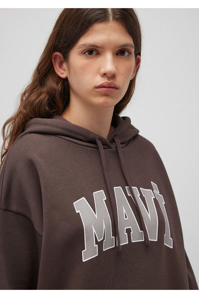 MAVİ KADIN MAVİ LOGO KAPÜŞONLU SWEATSHIRT Raisin 1600361-70222